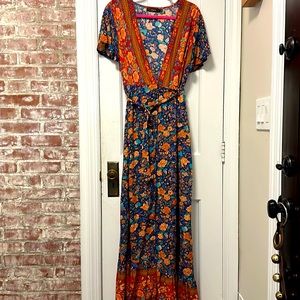 Maxi wrap dress